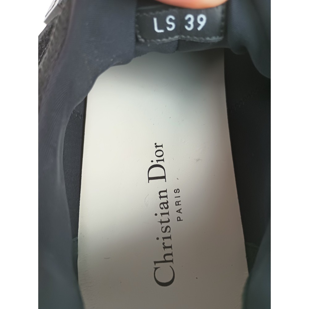 Dior Women's Black D Wander Leather Grip-Strap Sneakers Shoes Size 39 - Picture 8 of 8